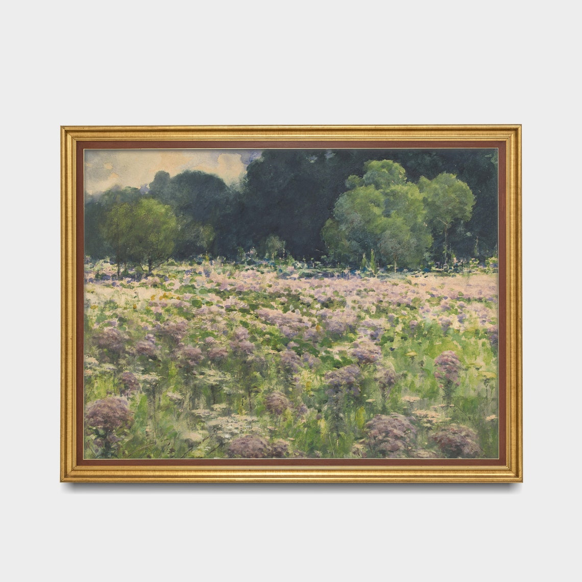 Sunlit Wildflower Meadow with Tall Blossoms Landscape Poster - Image 3