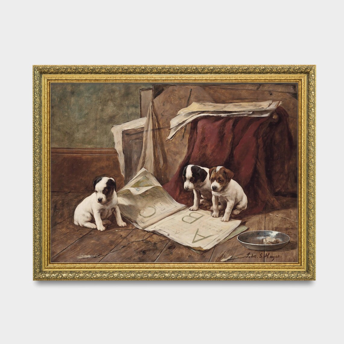Dog Painting Vintage Animal Gift Art Print - Image 3