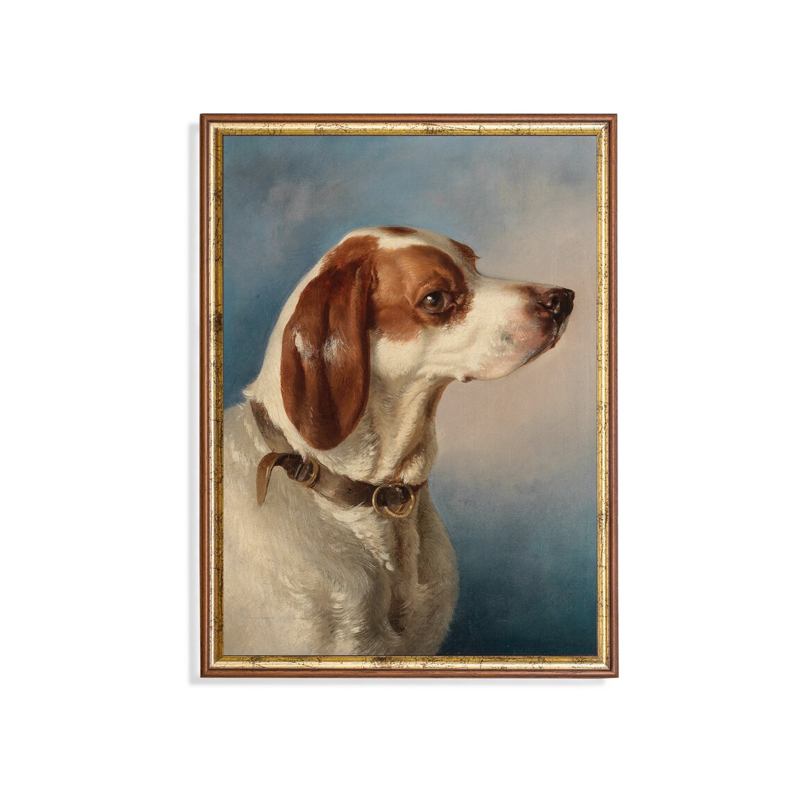 Vintage Dog Portrait, Rustic Animal Print Art Print - Image 3