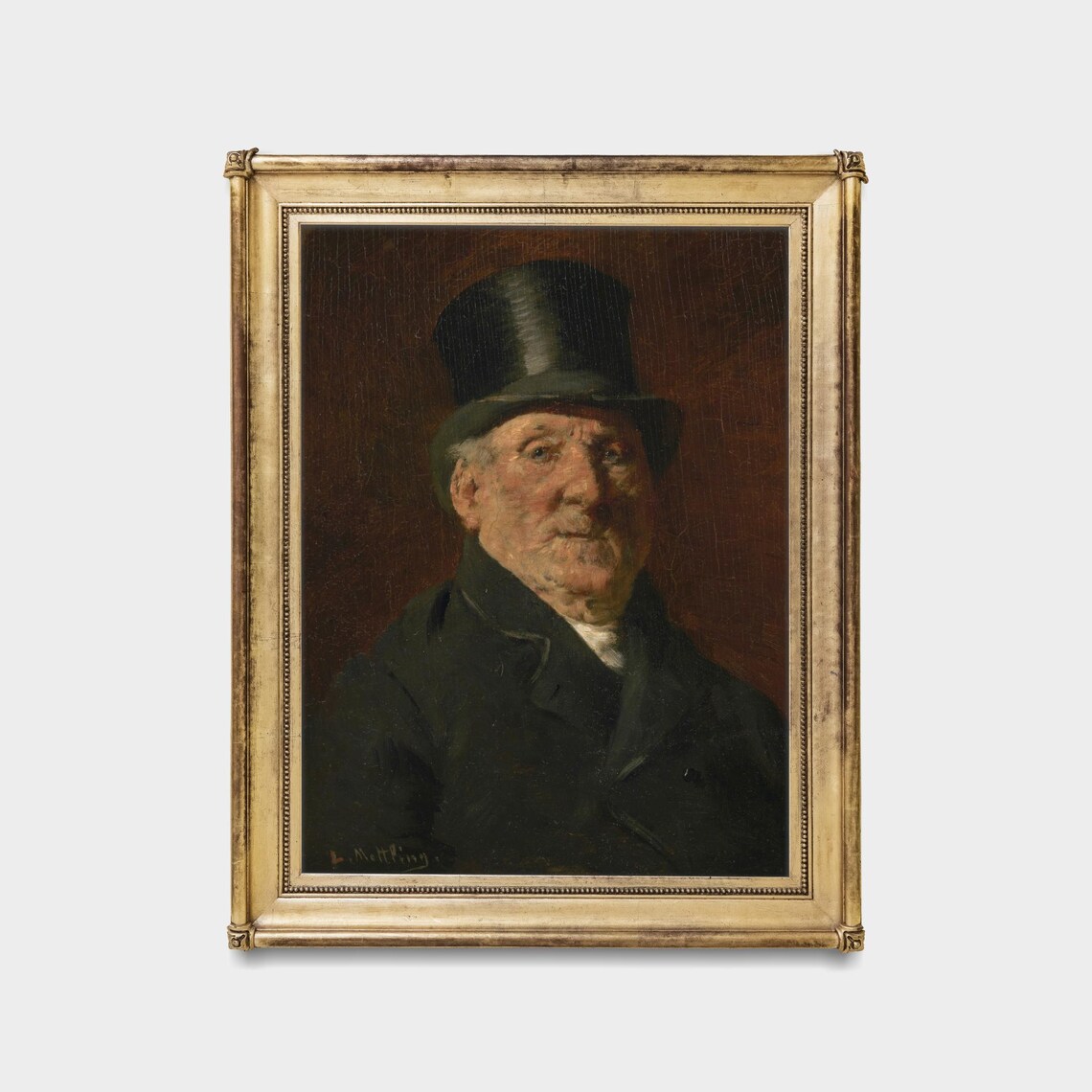 Victorian Gentleman Top Hat Moody Antique Portrait Poster Art - Image 5
