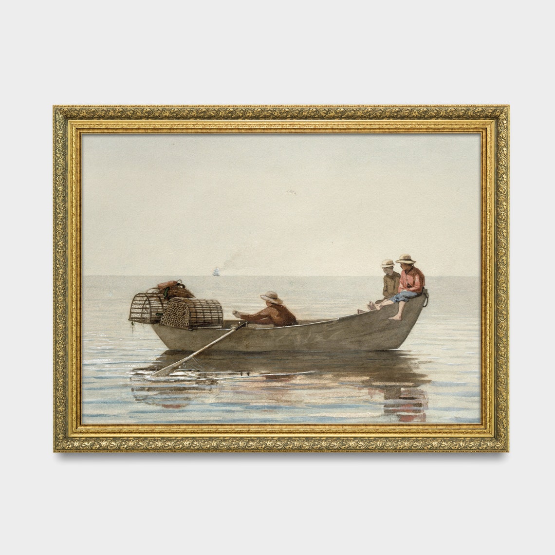 Three Boys in a Dory With Lobster Pots by Winslow Homer Poster - Image 3