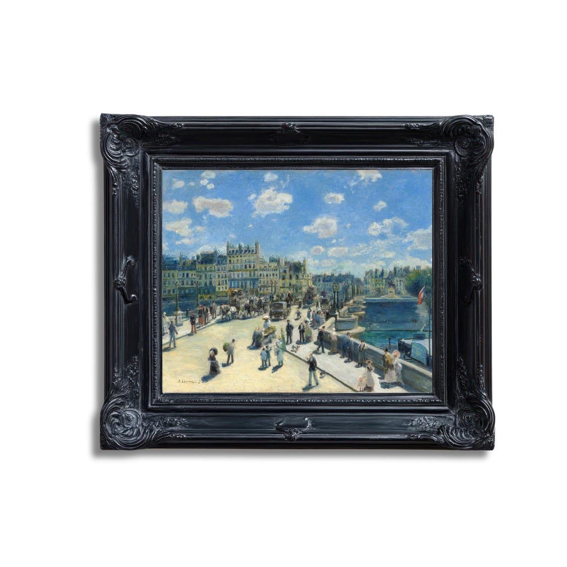 Renoir Pont Neuf Paris Crowded Bridge Impressionist Cityscape Poster - Image 3