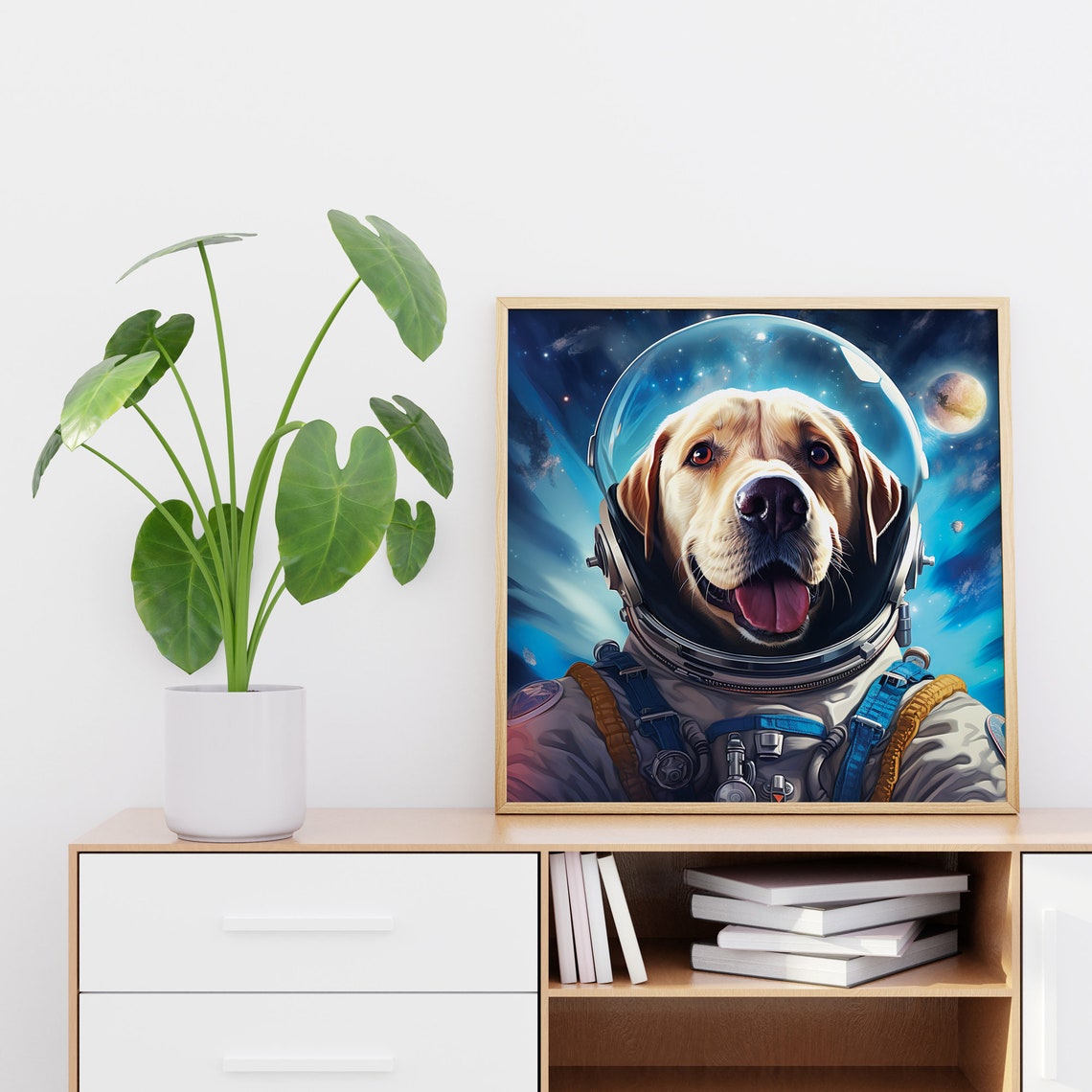 Astronaut Labrador Space Suit Happy Dog Cosmic Adventure Poster - Image 5