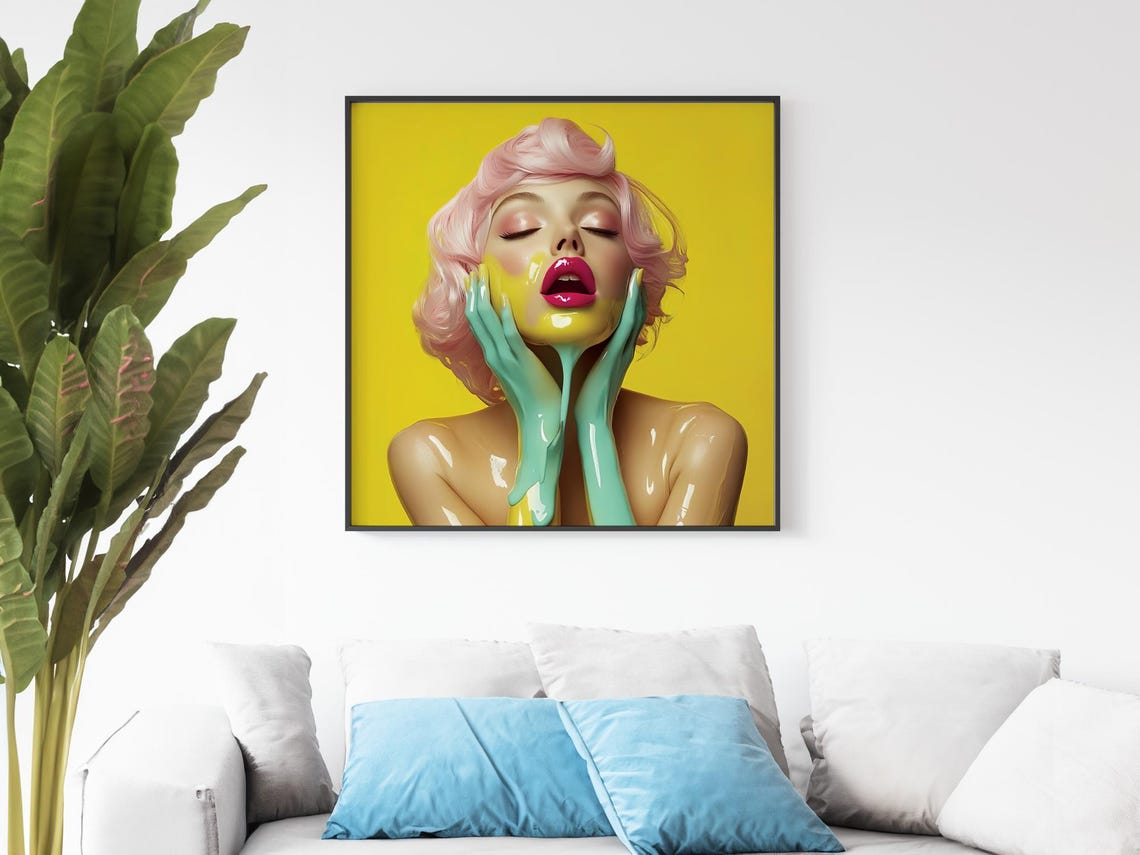 Woman Covered With Paint Splashes Framed Poster Sexy Woman Covered In Paint Sexy Woman Wall Art Woman Acrylic Paint Wall Hanging Art - Image 5