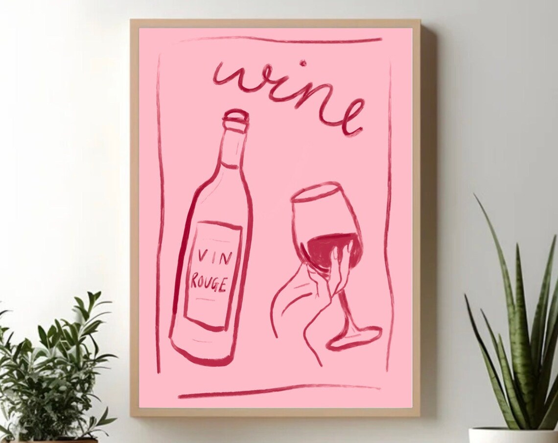 Wine Print, Kitchen Wall Art for Wine Lover - Image 6