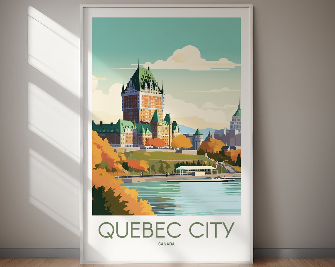 Quebec City Travel Poster, Canada City Wall Art - Image 2