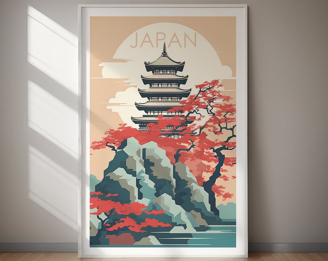 Japan Travel Poster, Country Wall Art Print - Image 2