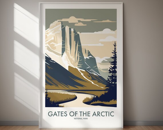 Gates of the Arctic National Park Alaska Wilderness Peaks Poster