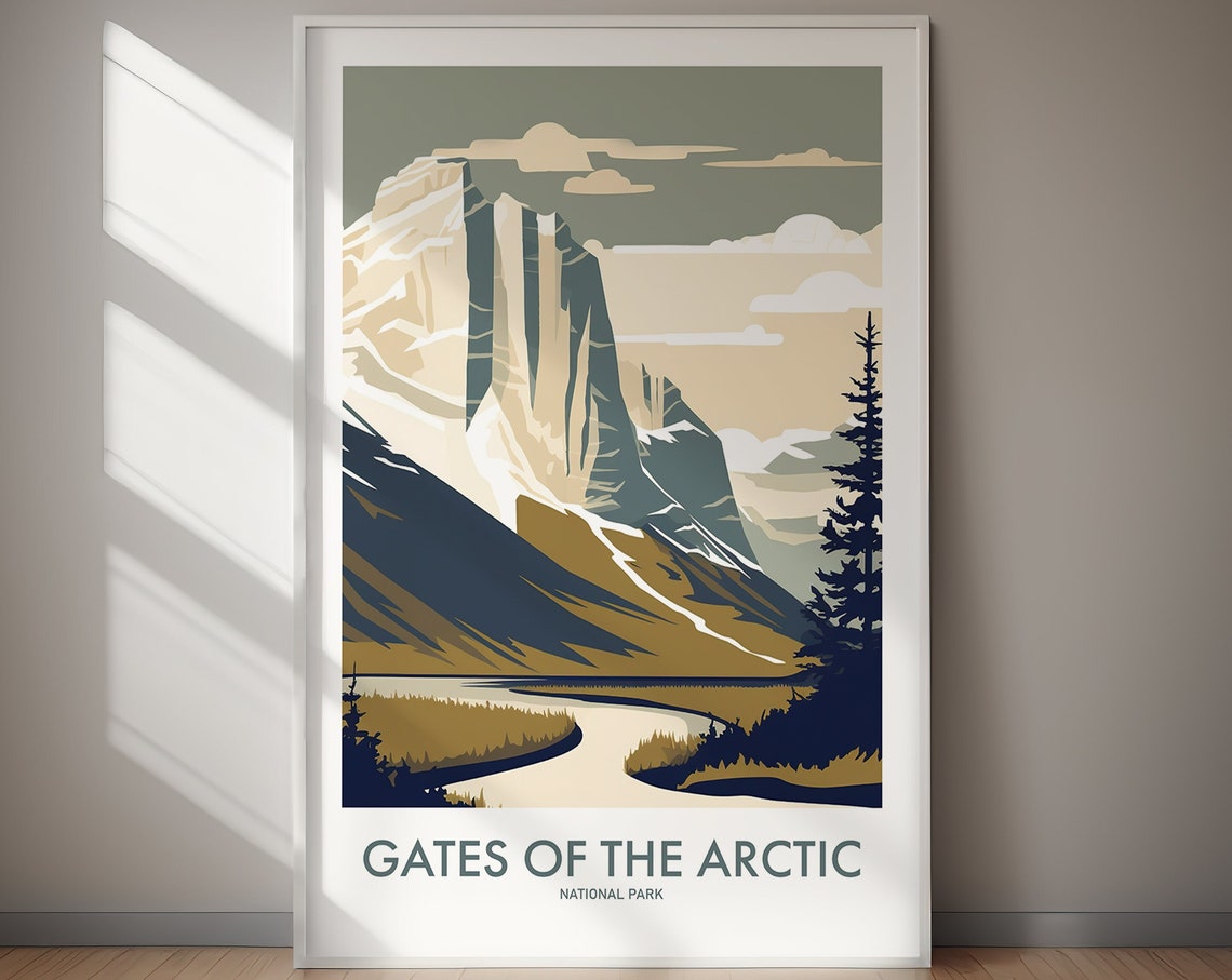 Gates of the Arctic National Park Alaska Wilderness Peaks Poster