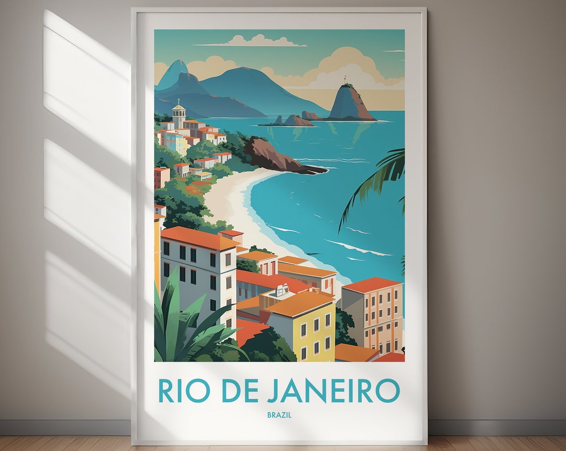 Rio De Janeiro Poster Travel Art Poster Print Gift Wall Art Home Decor Gift Print Wall Art Gift For Her Gift For Him