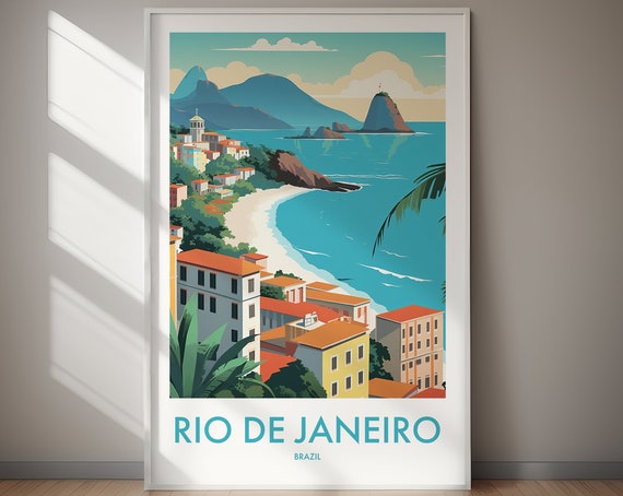 Rio De Janeiro Poster Travel Art Poster Print Gift Wall Art Home Decor Gift Print Wall Art Gift For Her Gift For Him