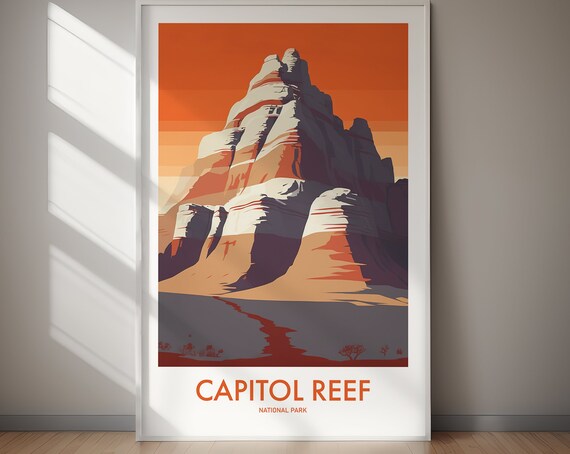 Capitol Reef National Park Sandstone Dome Desert Sunset Poster
