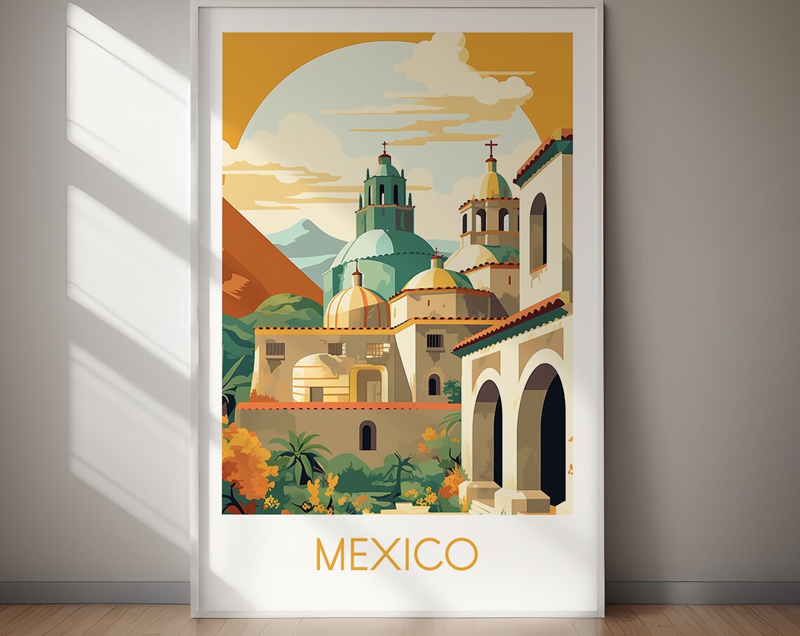 Mexico Travel Poster Art Print, World Culture - Image 2