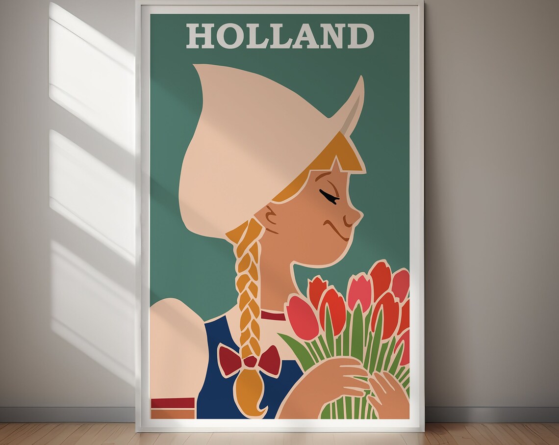 Holland Travel Poster, Instant Home Decor Art Print