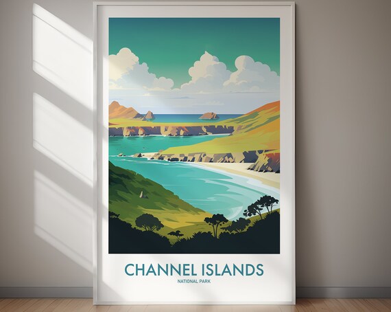 Channel Islands National Park Coastal Cliffs Turquoise Sea Poster