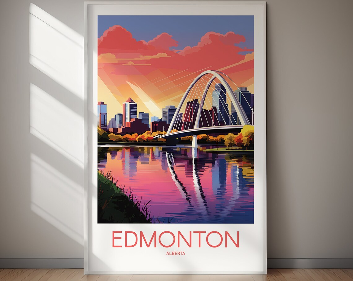Edmonton Travel Poster, Travel Poster Art Print