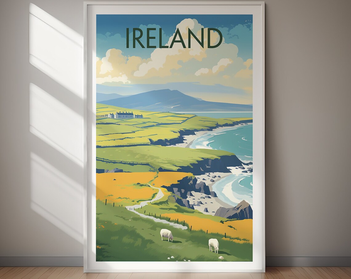 Ireland Travel Poster, Europe Home Decor Art Print - Image 2
