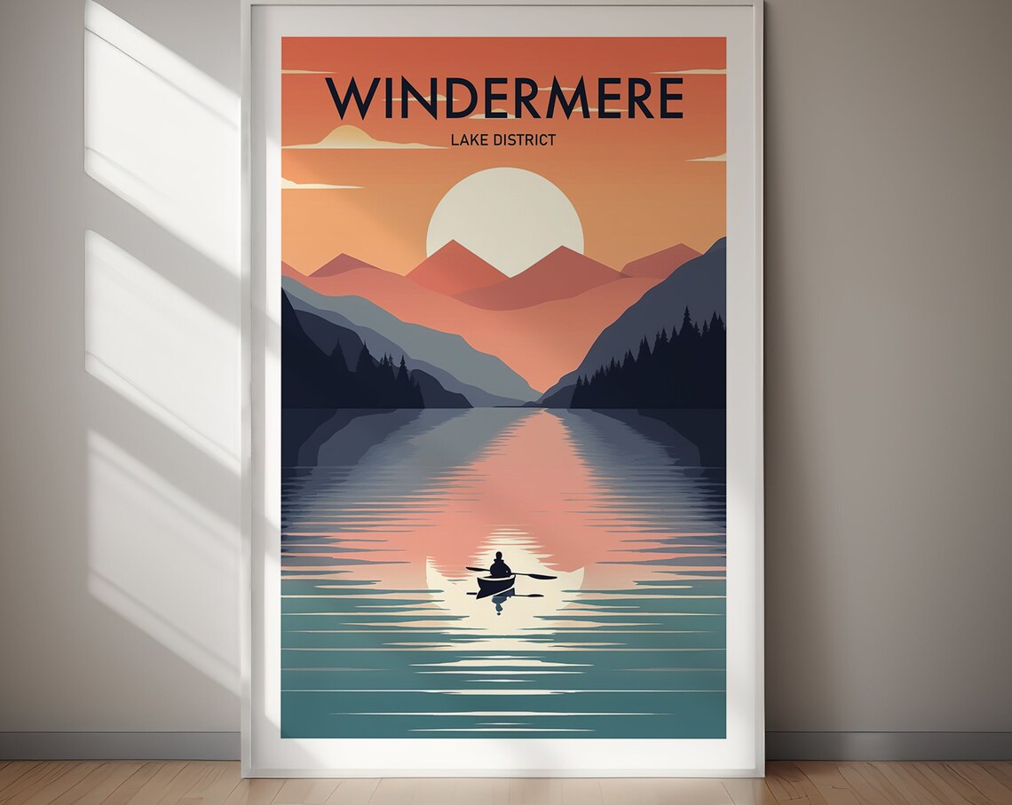 Windermere Travel Poster Lake District Art Print