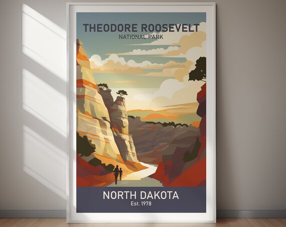 Theodore Roosevelt National Park North Dakota Badlands Art Poster