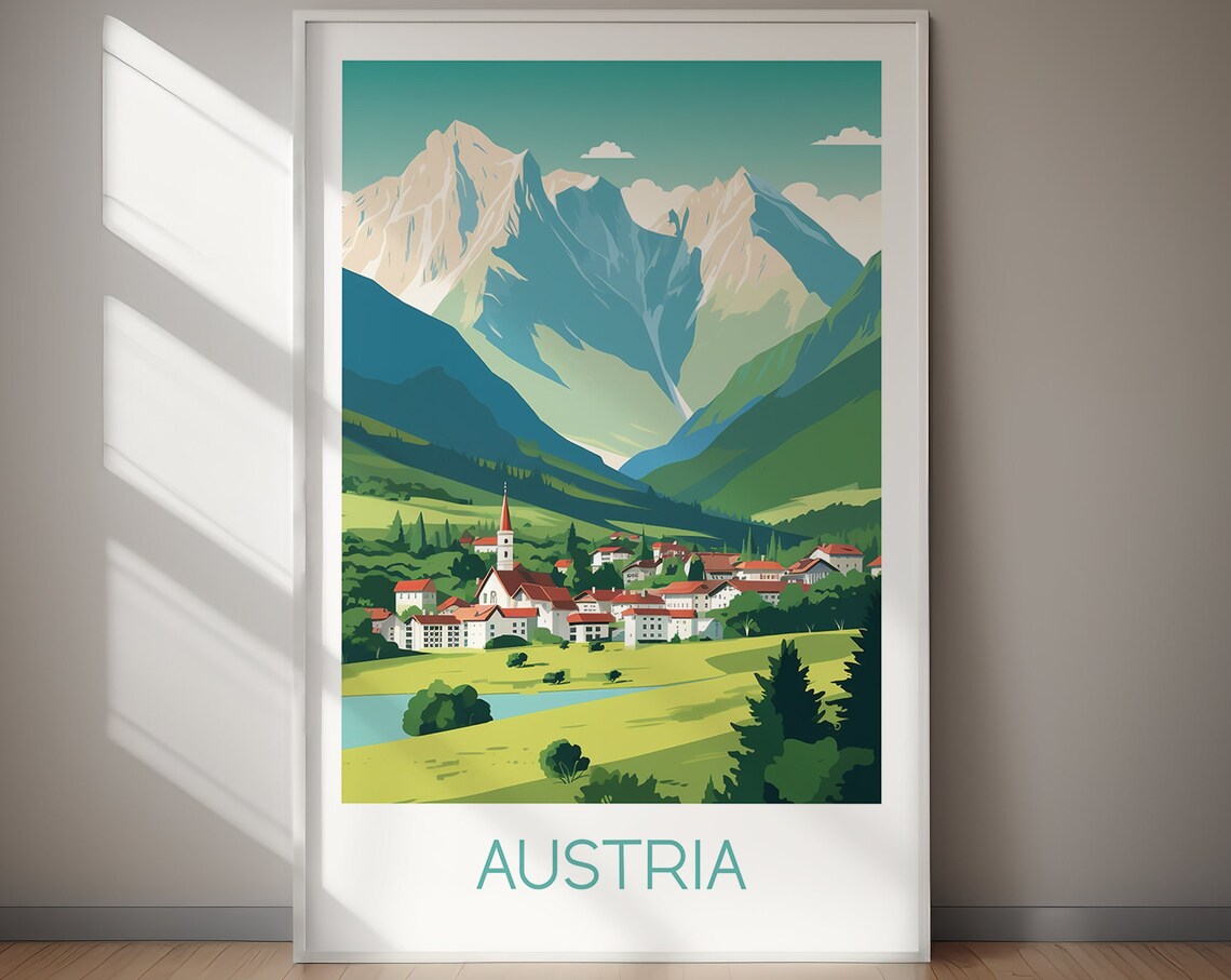 Austria Travel Poster, European Holiday Wall Art - Image 2