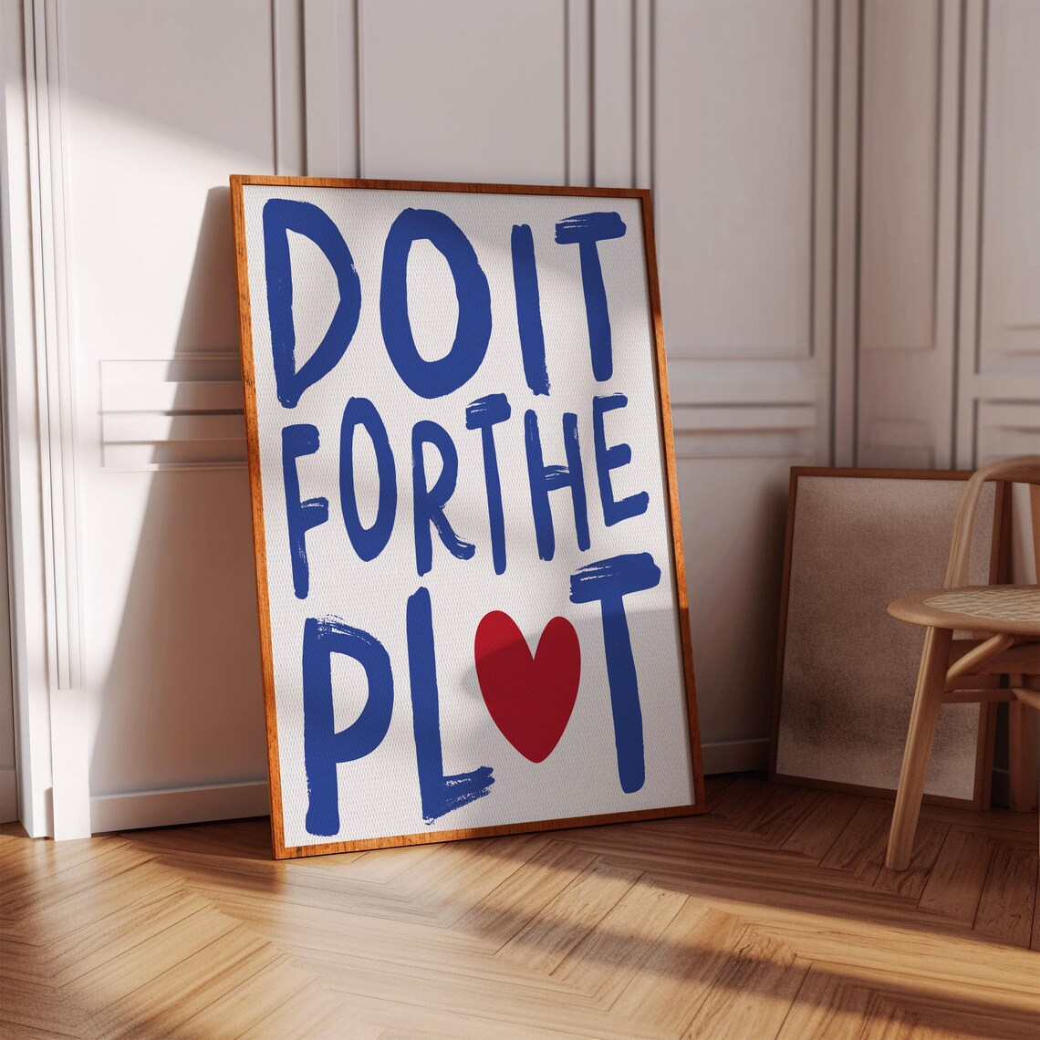 Do It For The Plot Typography Wall Art, Maximalist