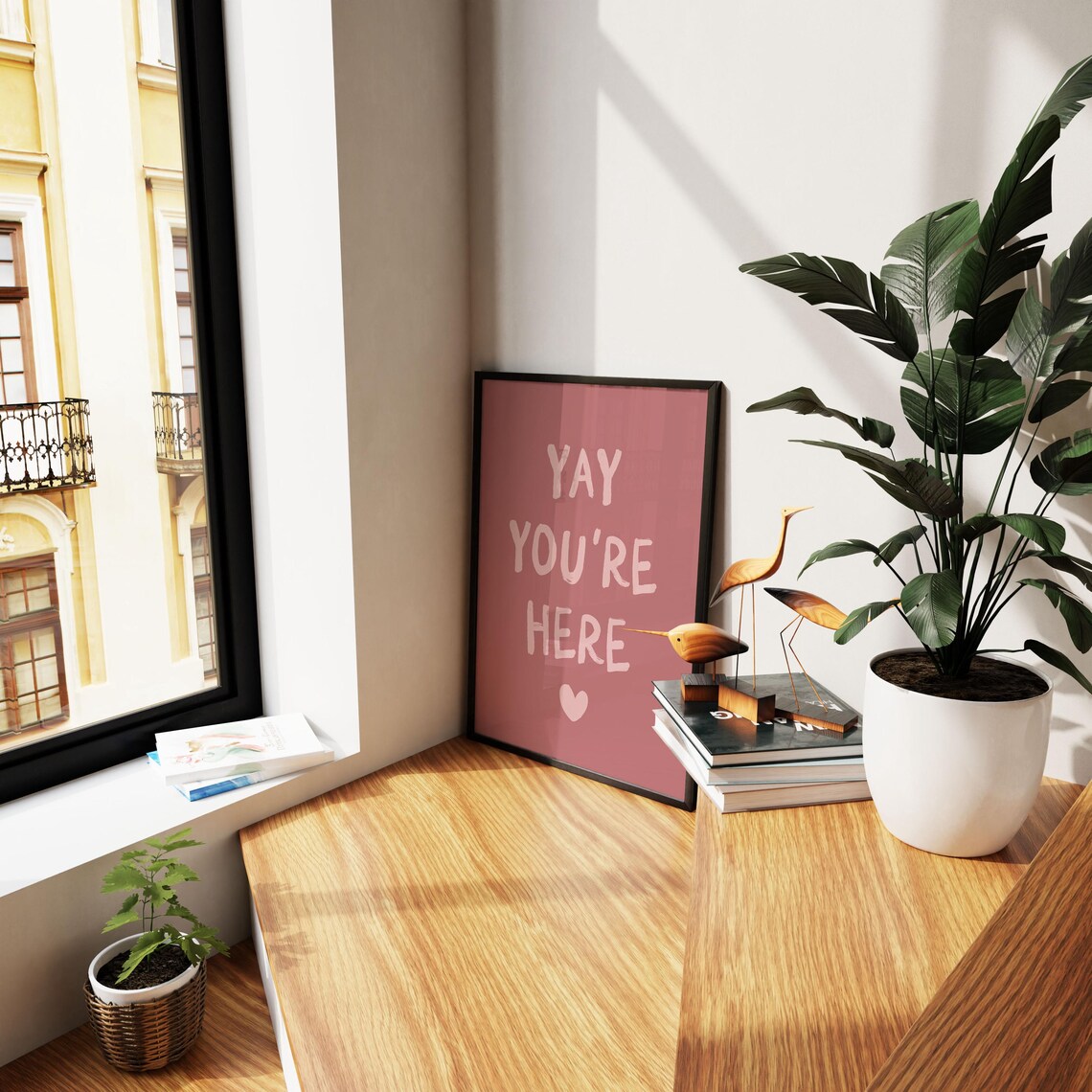 Yay You're Here Entryway Art Print, Housewarming Decor - Image 2