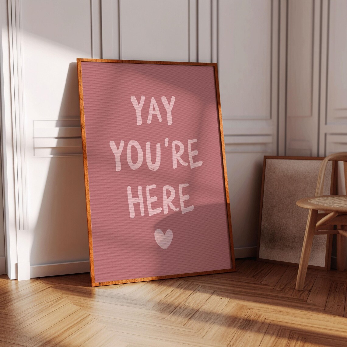 Yay You're Here Entryway Art Print, Housewarming Decor