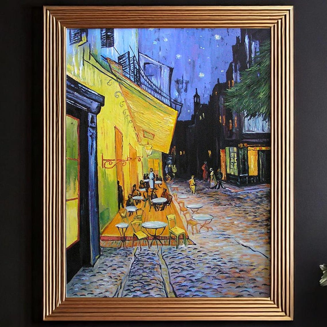 Van Gogh Cafe Terrace At Night Starry Sky Classic Art Poster