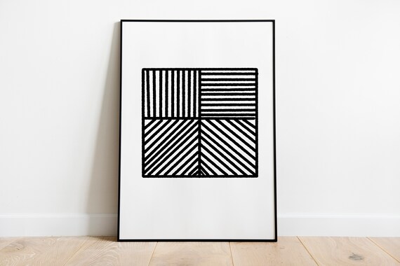 Abstract Geometric Art Hotel Decoration Painting Wall