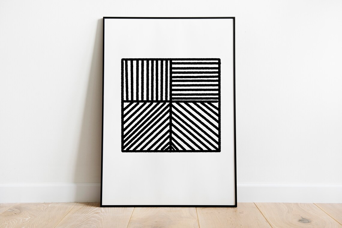 Abstract Geometric Art Hotel Decoration Painting Wall