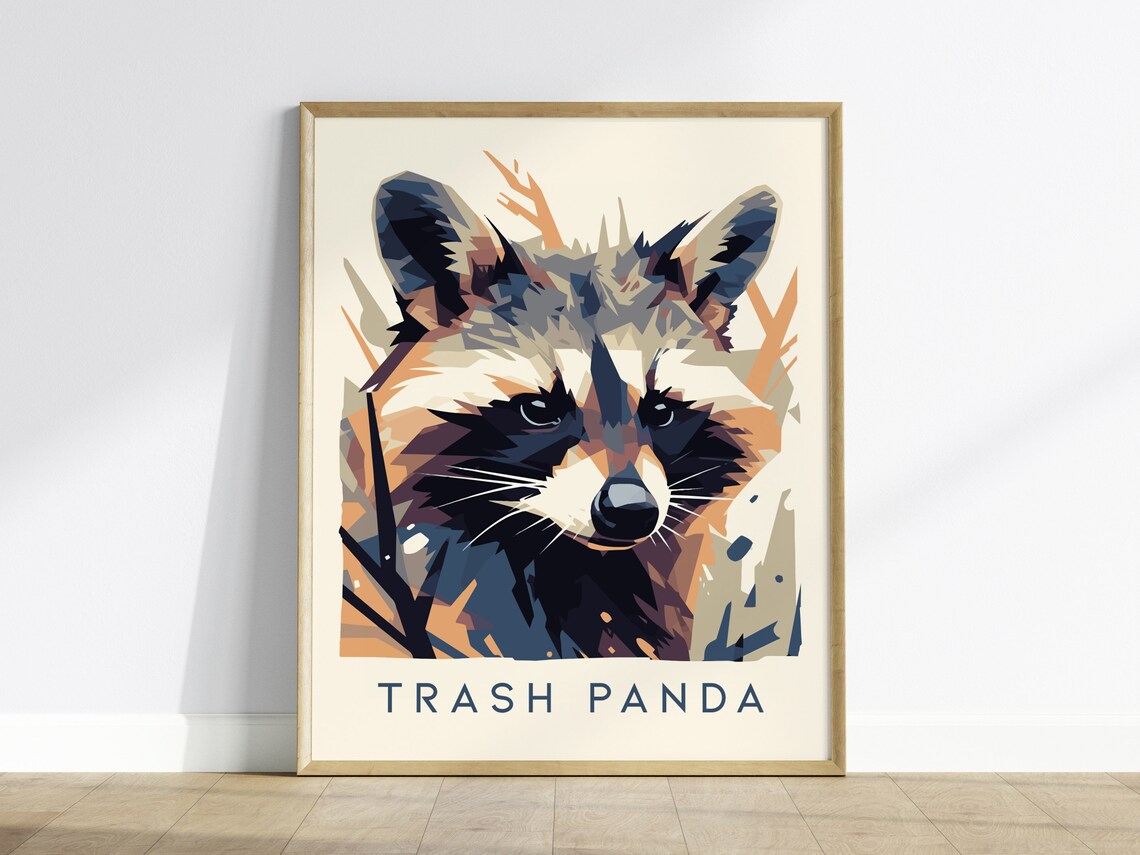 Trash Panda Raccoon Funny Urban Wildlife Art Print