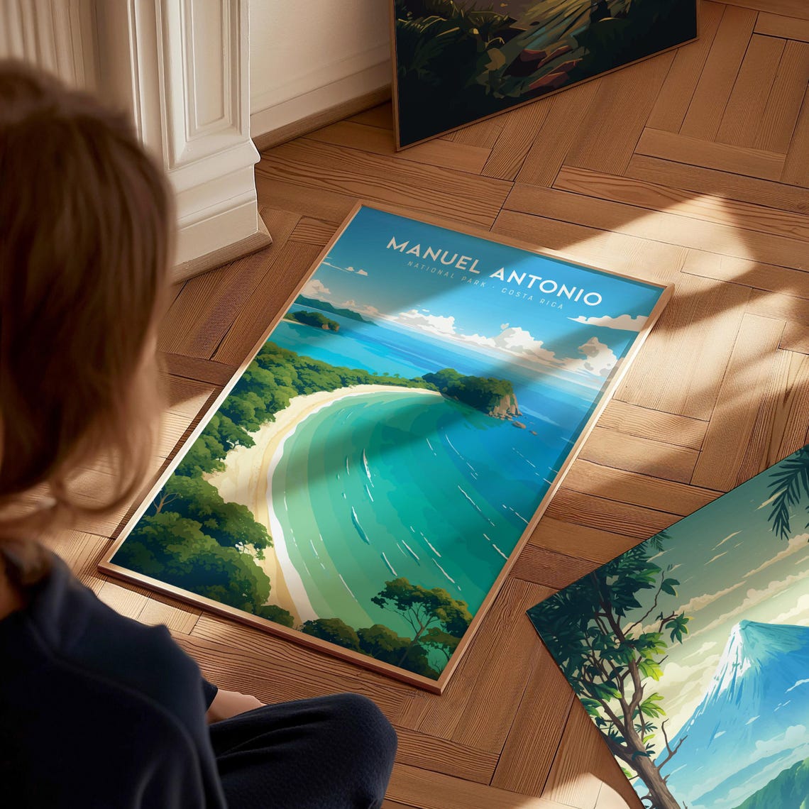 Manuel Antonio National Park Costa Rica Beach Cove Travel Poster - Image 2