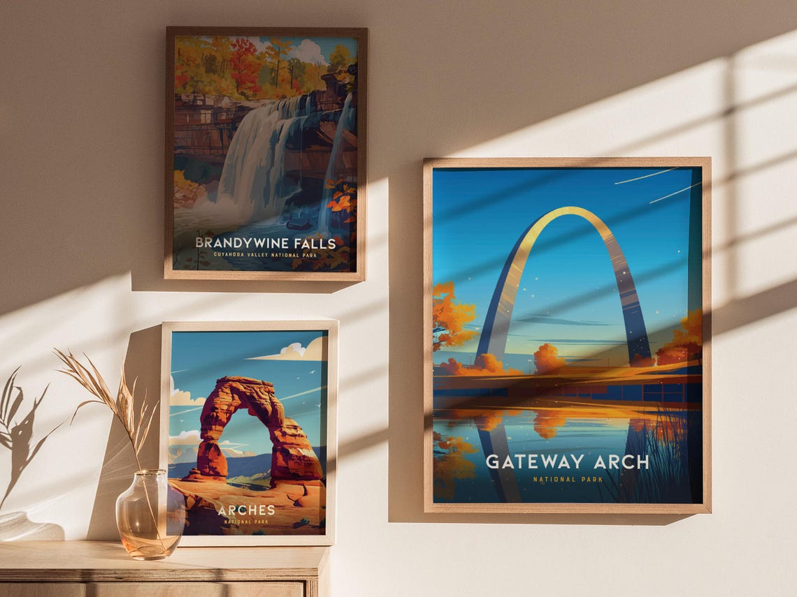 Gateway Arch National Park Night Reflection St Louis Arch Poster - Image 4