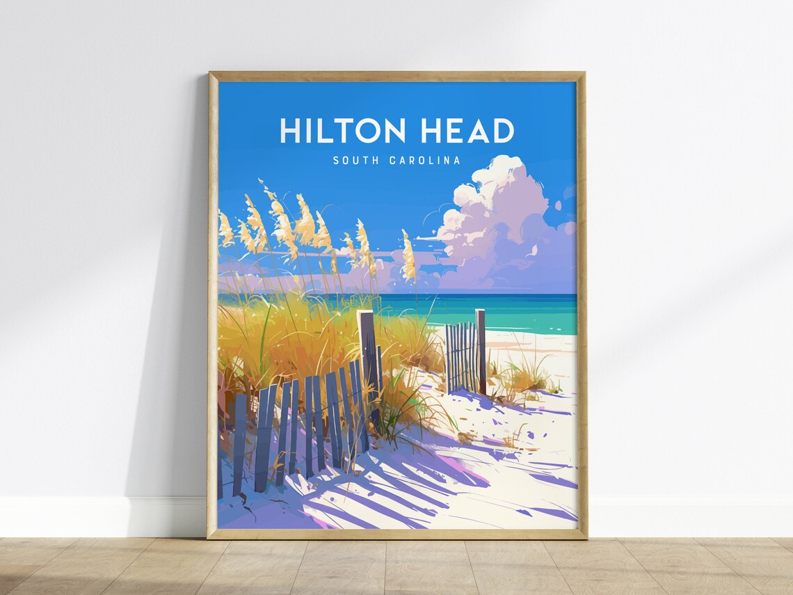 Hilton Island Coligny Beach Coastal Art Print