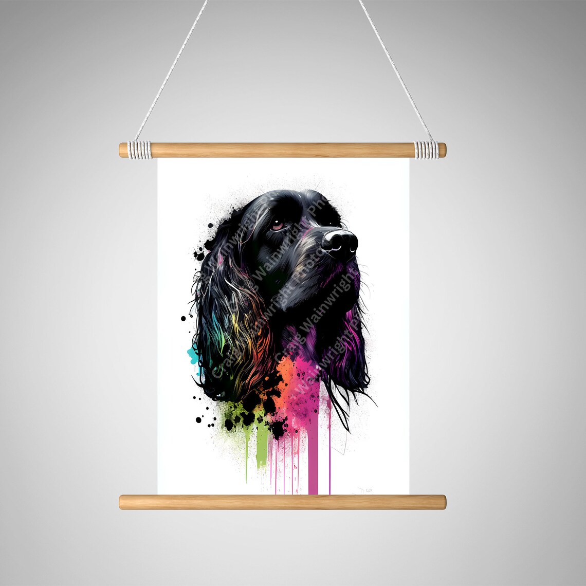 Cocker Spaniel Dreamscape Art Print, Pet Lover Gift - Image 2