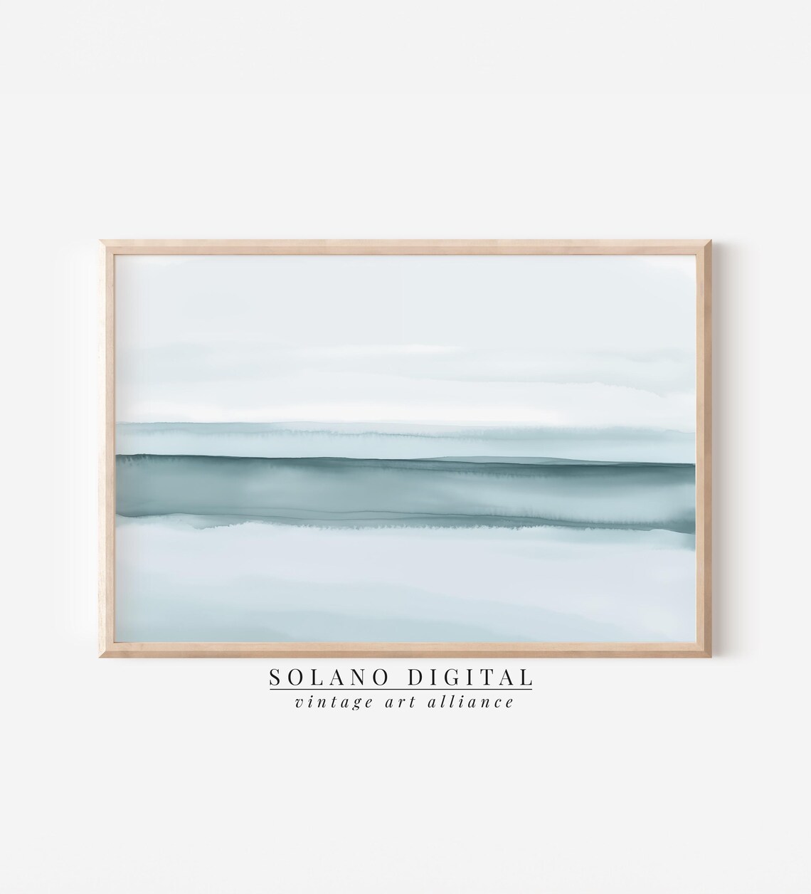 Coastal Watercolor Prints, Abstract Beach Landscape
