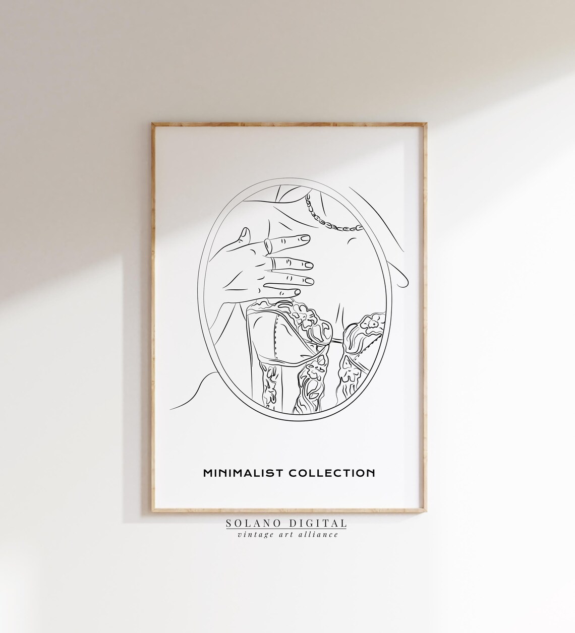 Lingerie Line Art Minimalist Nude Wall Feminine Sensual Mirror Illustration Modern Boho Bedroom Decor