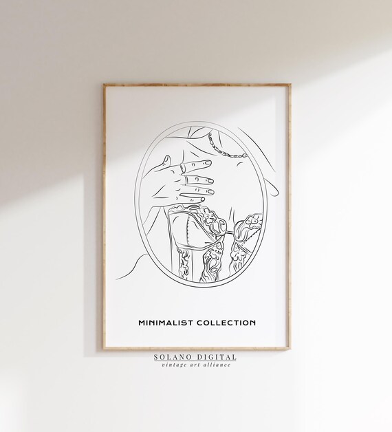 Minimalist Lingerie Line Art Elegant Adult Feminine Figure Poster