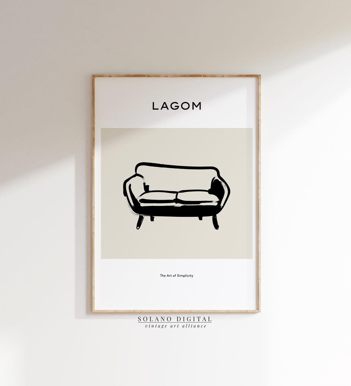 Lagom The Art Of Simplicity Minimalist Sofa Scandinavian Poster