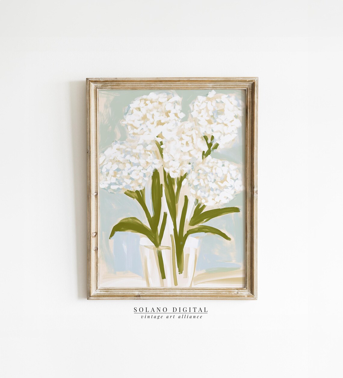 Modern Southern Floral Art, White Botanical Print