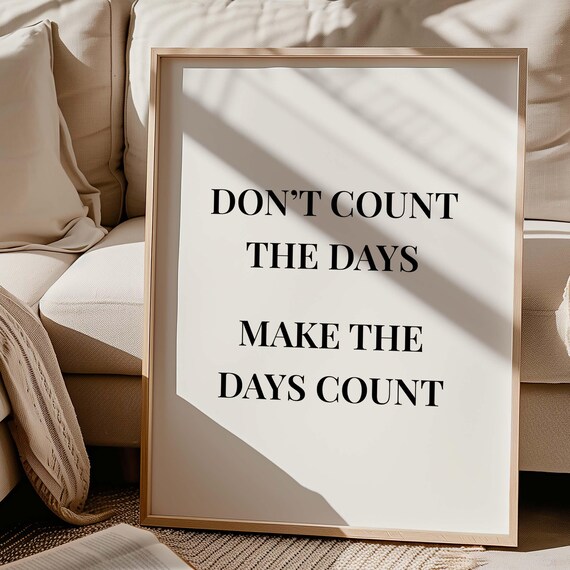 Motivational Quote Print Home Office Decor