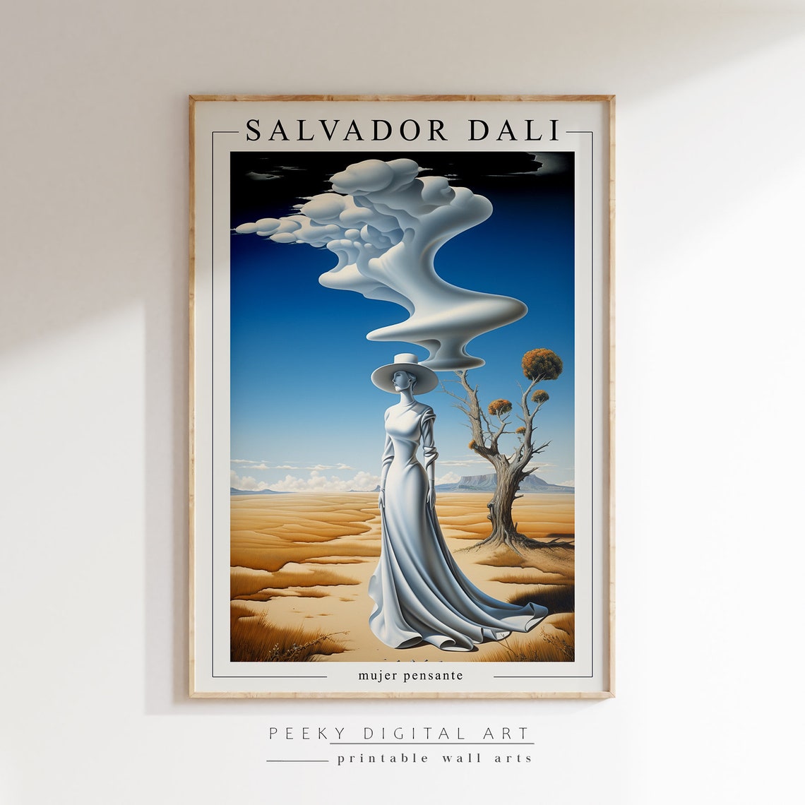 Salvador Dali Thinking Woman Art Print - Image 2