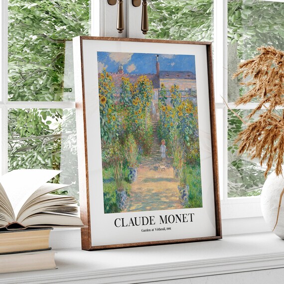 Claude Monet Garden At Vetheuil Painting Monet Print Monet Wall Art
