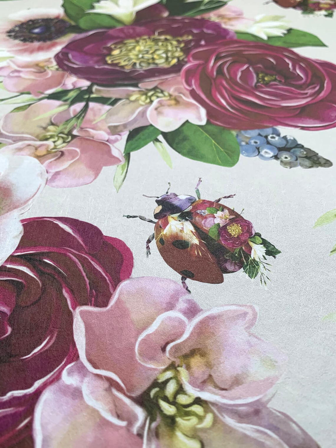 Mixed Ladybird Stone Wallpaper Sample