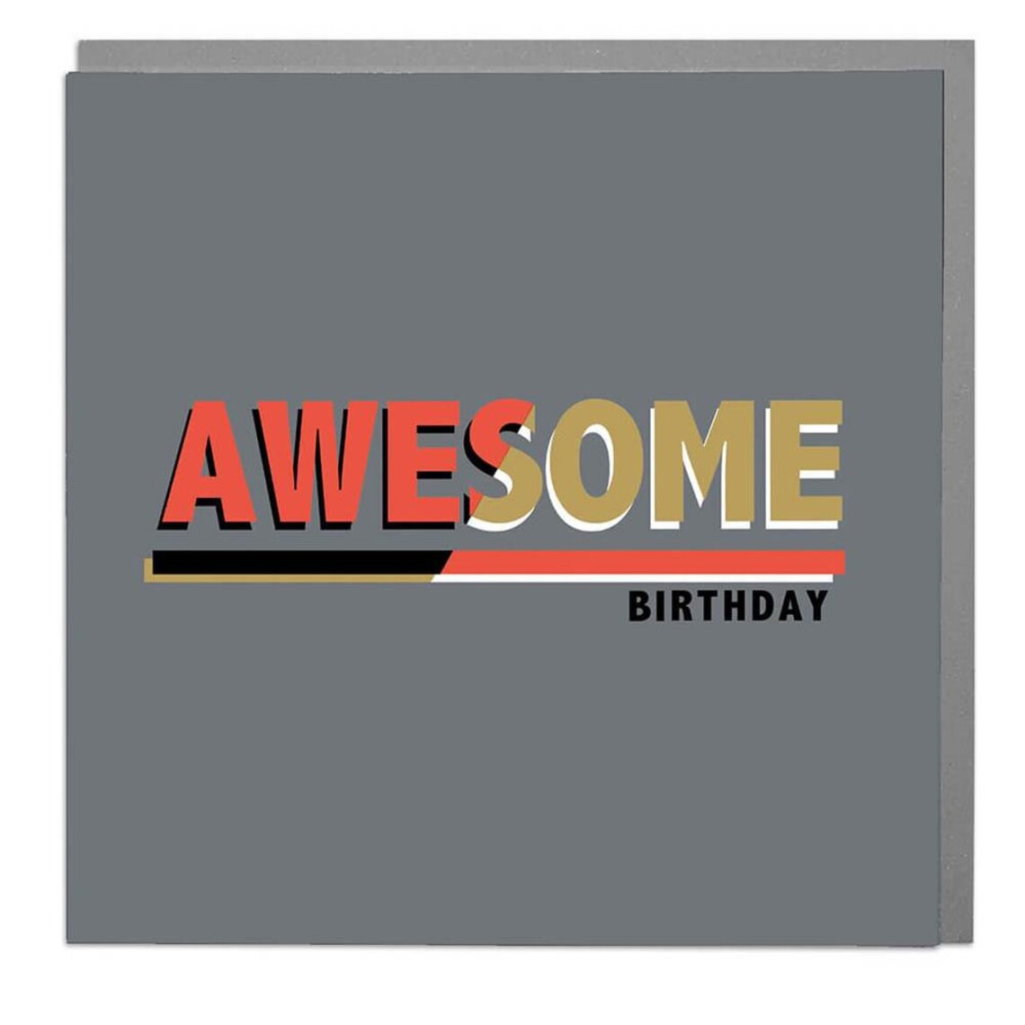 Awesome Birthday Typography, Poster Print