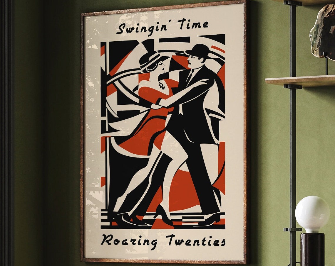 Swingin' Time Roaring Twenties Dancing Couple Art Deco Poster - Image 6