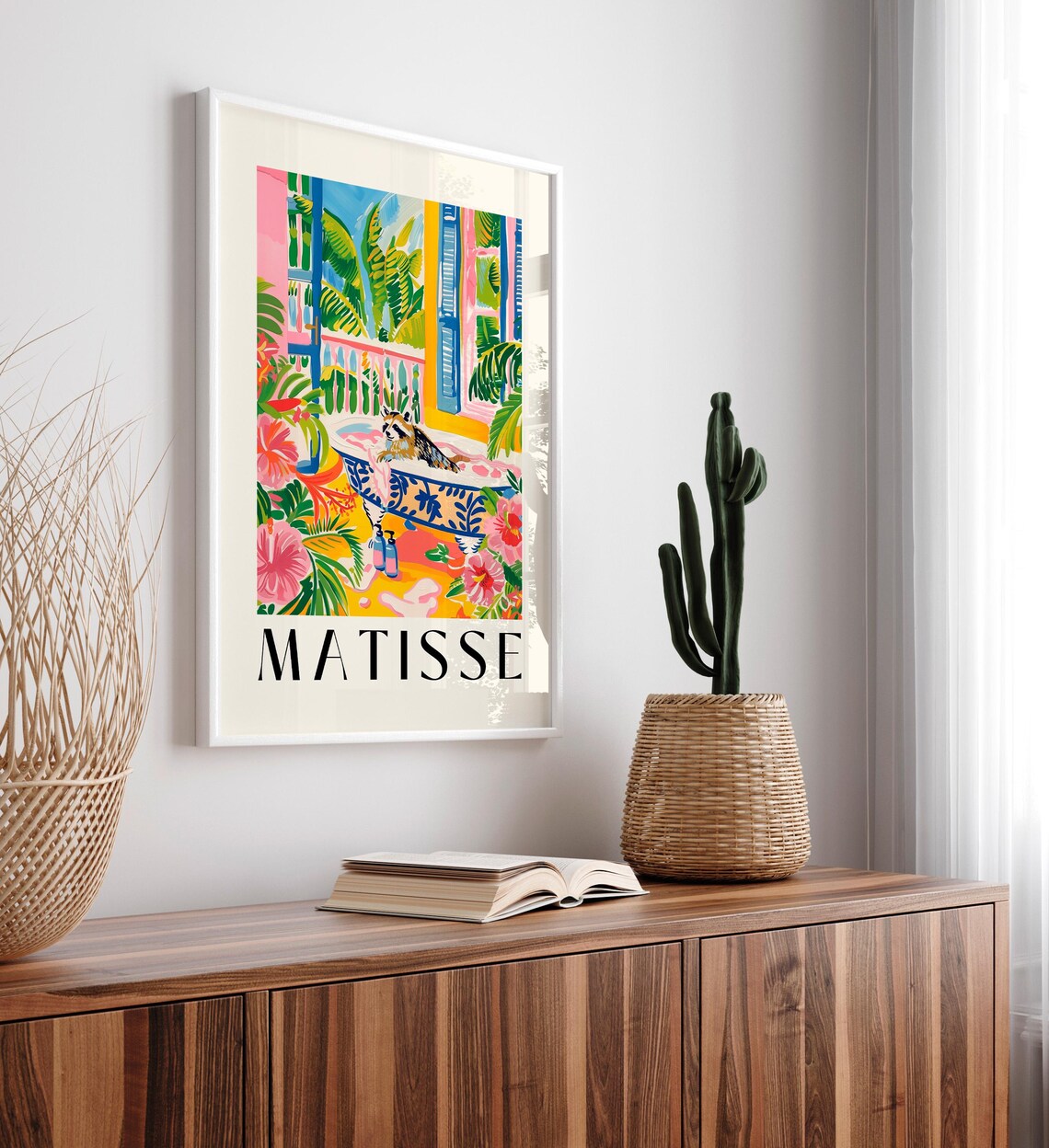 Raccoon In Bathtub Art Print, Matisse-Inspired - Image 5