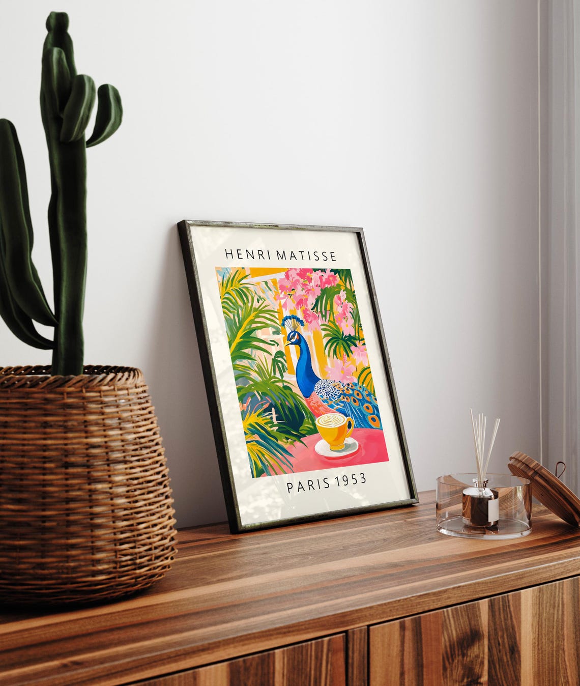 Henri Matisse Style Peacock Drinking Coffee Paris 1953 Art Poster - Image 4