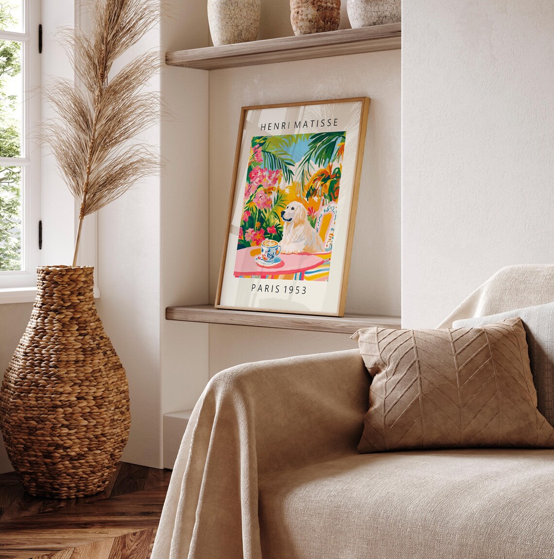 Great Pyrenees Coffee Print, Matisse-Inspired Maximalist - Image 4