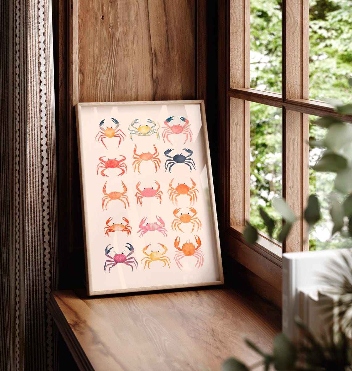 Beachy Room Decor Crabs Art Coastal Cowgirl Decor Surf Poster Seafood Print Preppy Dorm Decor College Girls Beach House Coconut Girl - Image 5